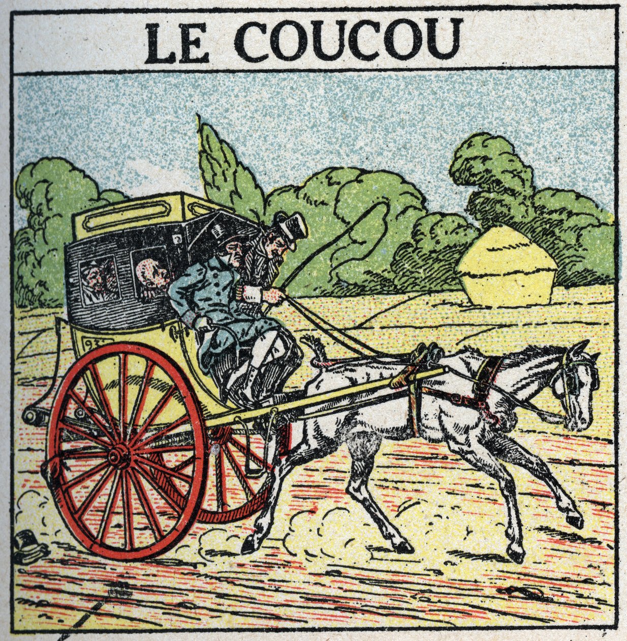 Animal traction: cuckoo, public transport used in France from the middle of the 18th century to the middle of the 19th century, also called 