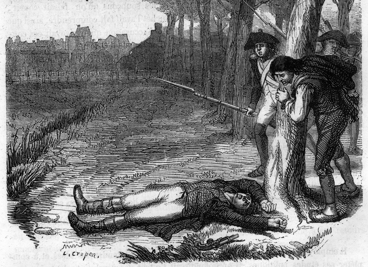 Arrest of Charles Jean Marie Barbaroux (1767-1794), French politician in 1793 - Engraving in 