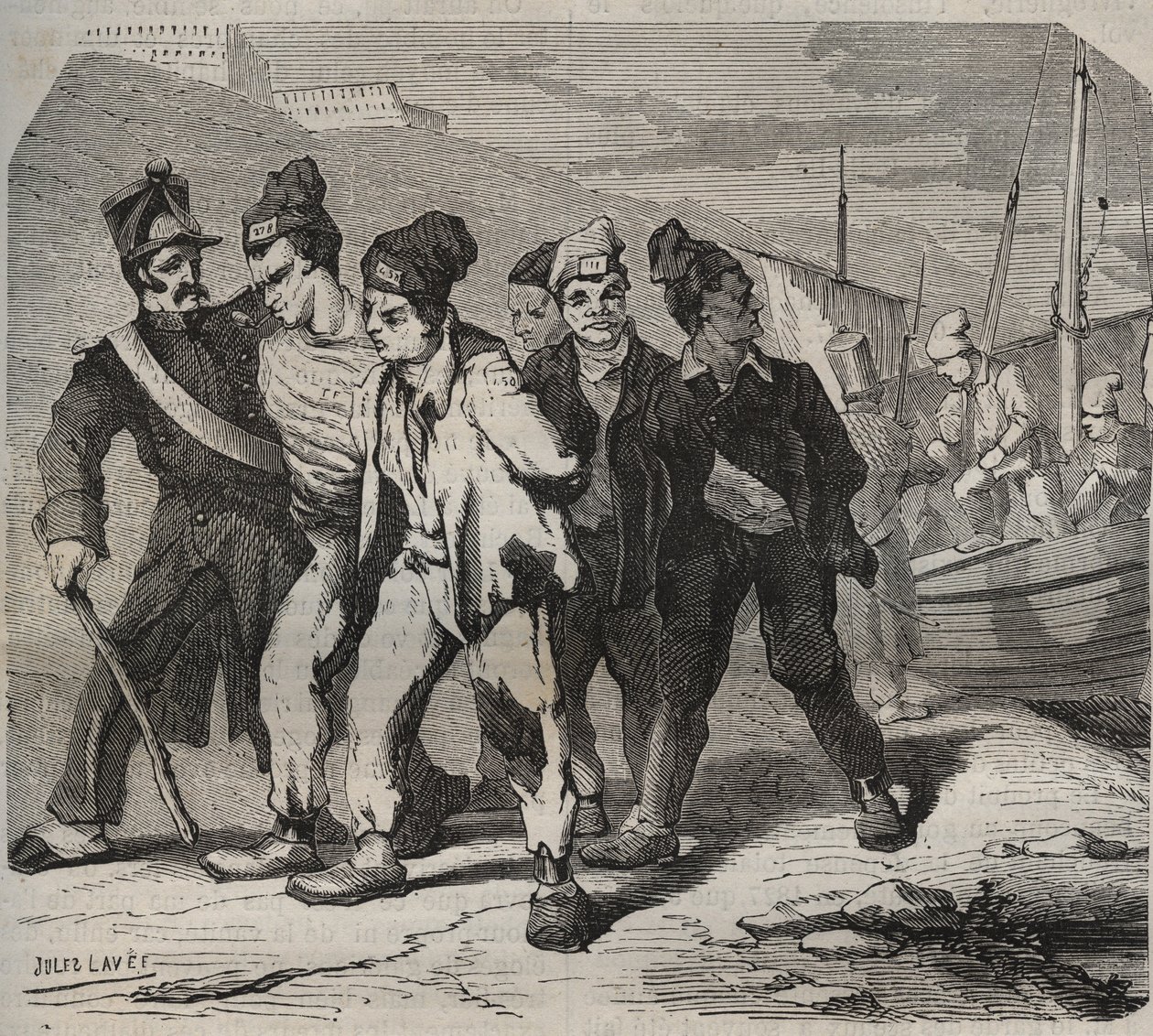 Belle-Ile-en-Mer in the 19th century. Engraving in 