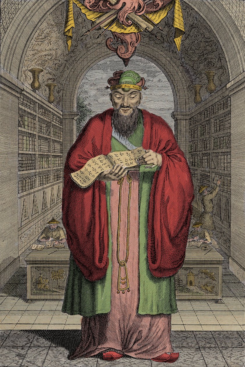 Confucius (551-479 BC) (engraving) by Anonymous Anonymous