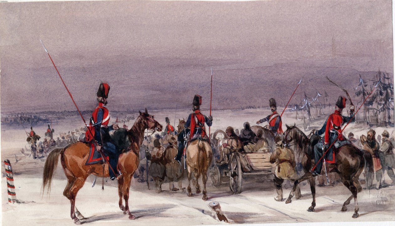 Cossacks Convoying Deportees by Anonymous Anonymous