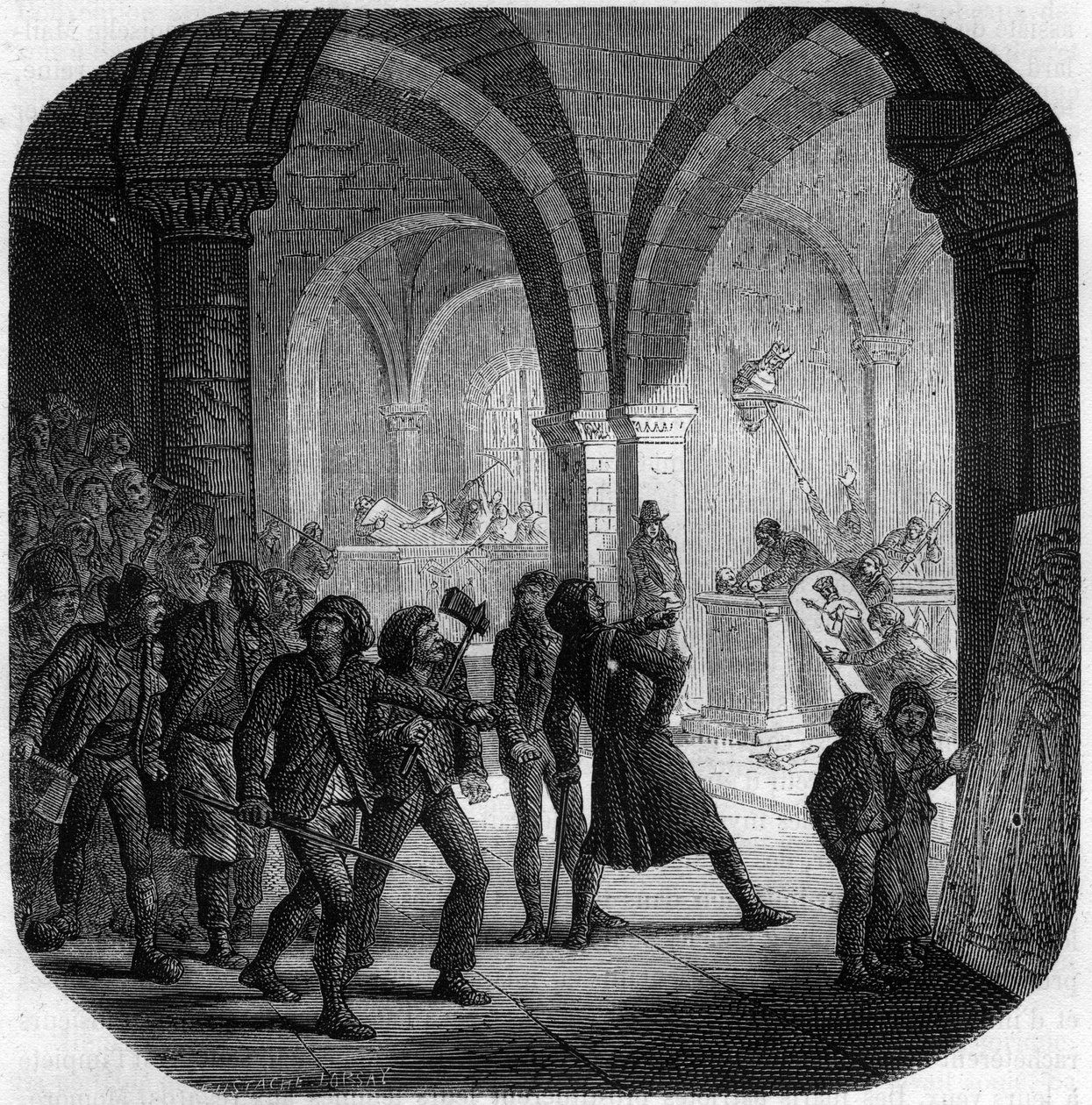 Destruction of the Royal Tombs of the French Monarchy in the Church of Saint-Denis by Anonymous Anonymous