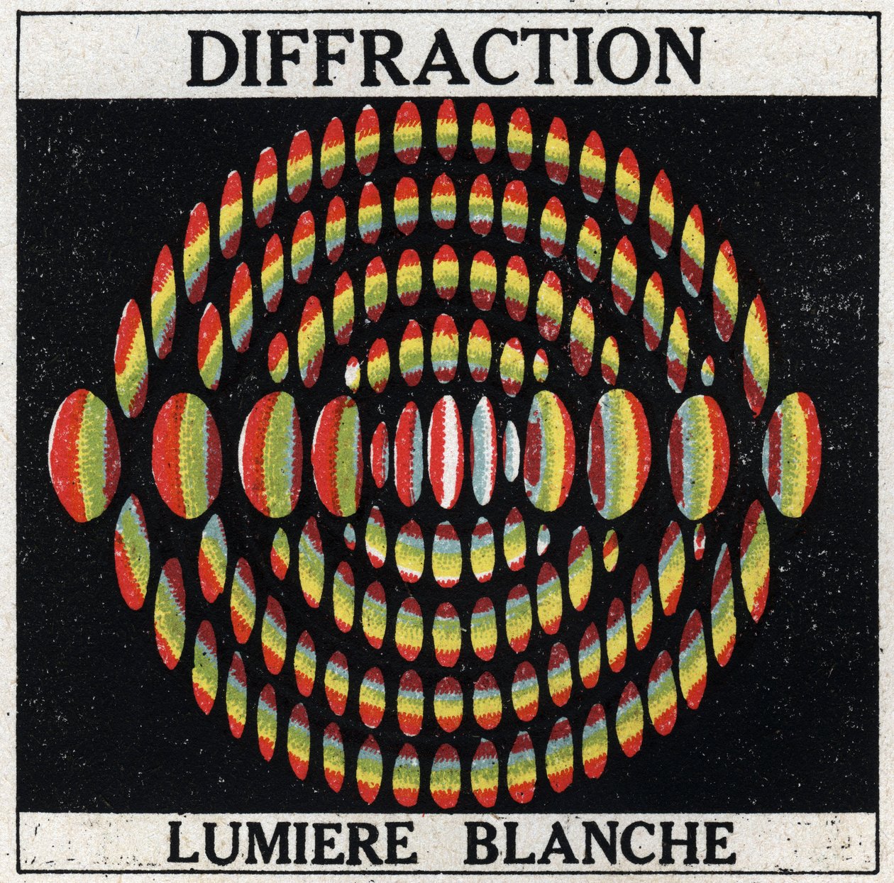 Diffraction: white light. Anonymous illustration from 1925. Private collection. by Anonymous Anonymous