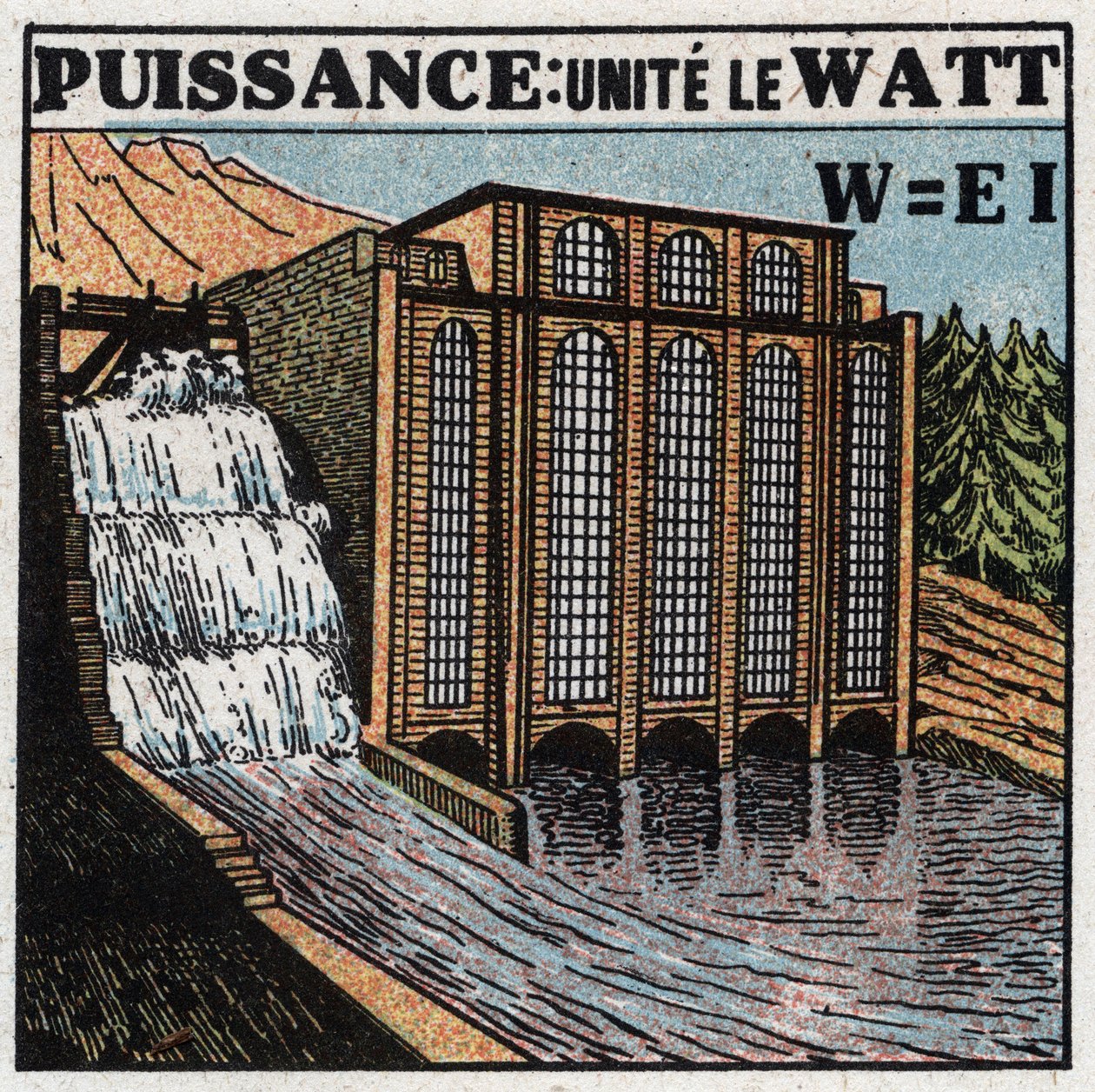 Electrical units: Watt to measure electrical power. Anonymous illustration from 1925. Private collection. by Anonymous Anonymous