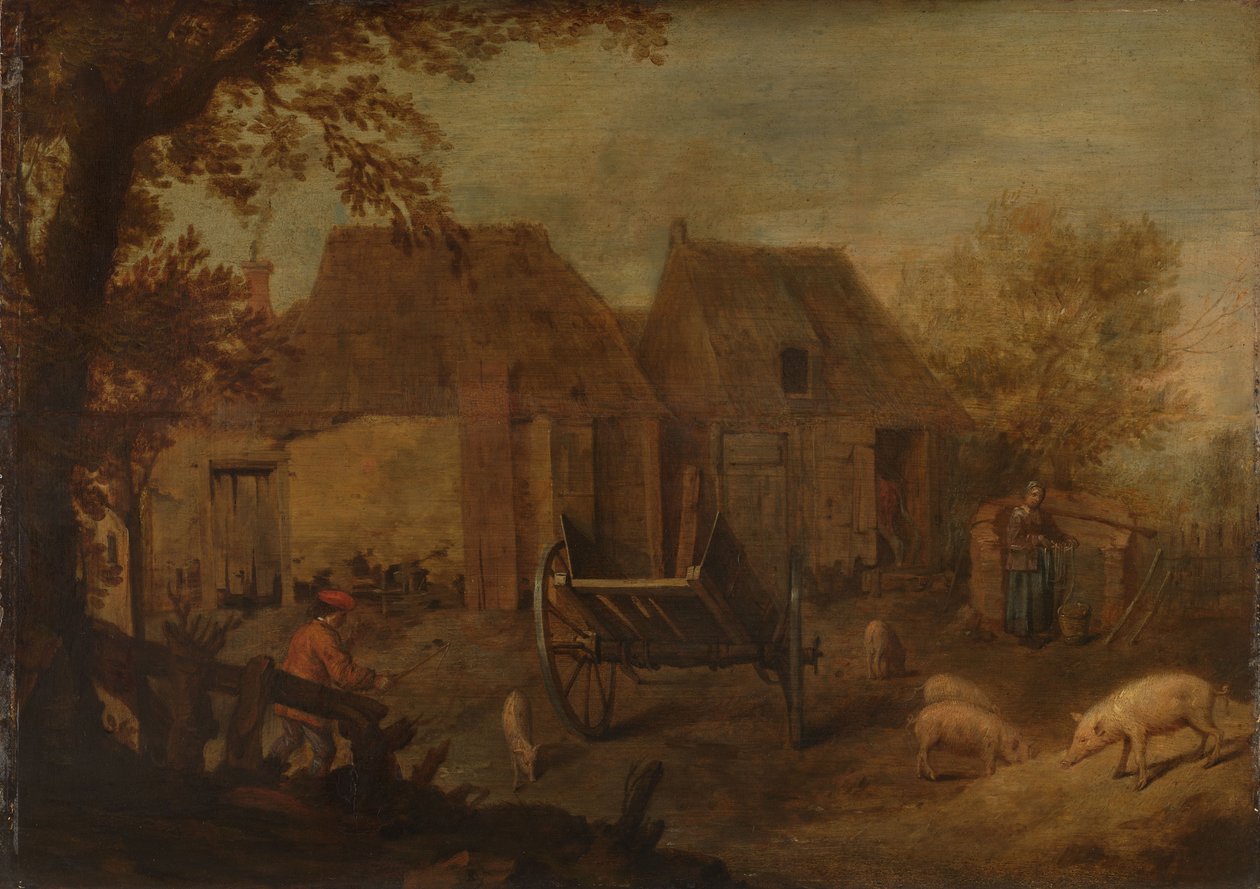 Farmyard by Anonymous Anonymous