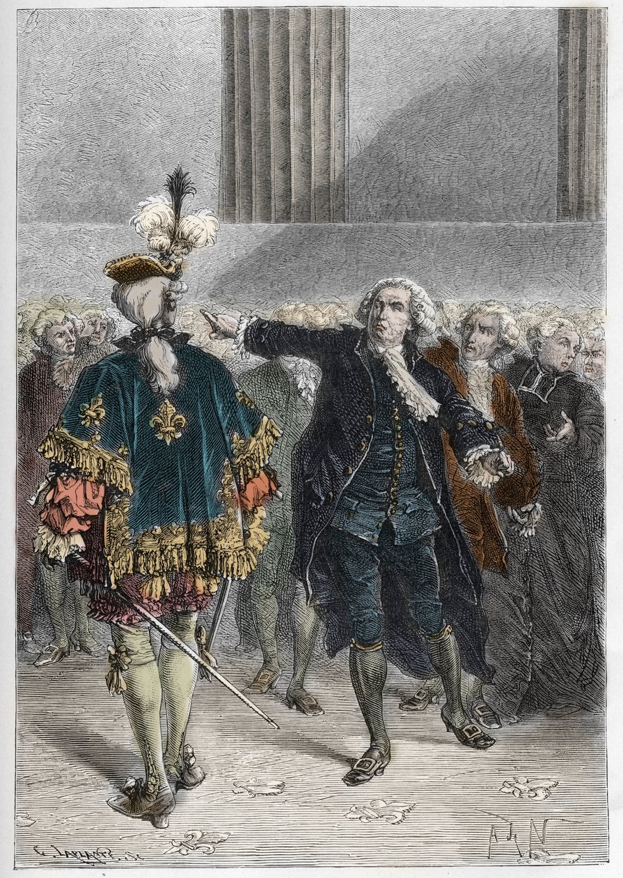 French Revolution - Meeting of the General States on 23/06/1789: Honore Gabriel Riqueti, Count of Mirabeau apostrophant Henri Evrard, Marquis of Dreux Breze - General States in Versaille by Anonymous Anonymous