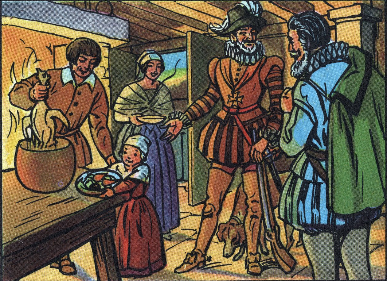 Henry IV and the chicken in the pot. Anonymous illustration in 