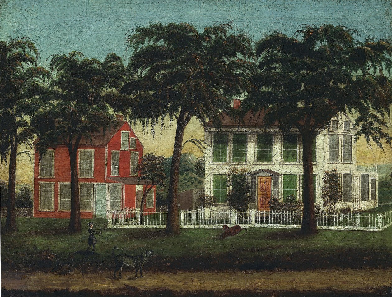 Houses on the Fox River, Illinois by Anonymous Anonymous