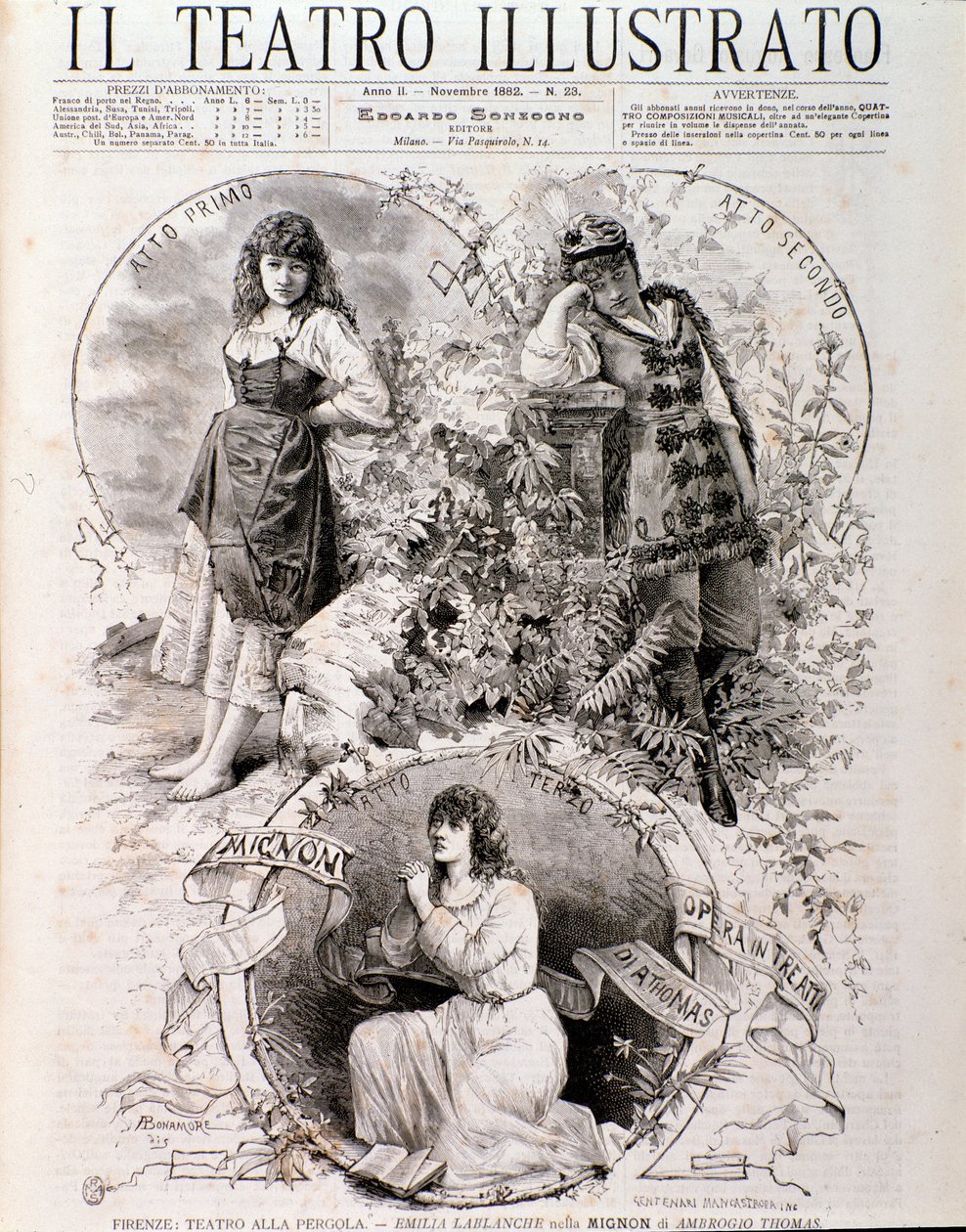 Illustration for Mignon, Opera by Ambroise Thomas by Anonymous Anonymous