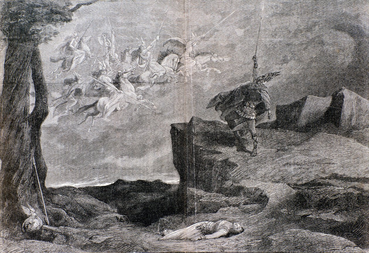 Illustration for the Opera The Walkyrie in The Ring of the Nibelung by Wagner by Anonymous Anonymous