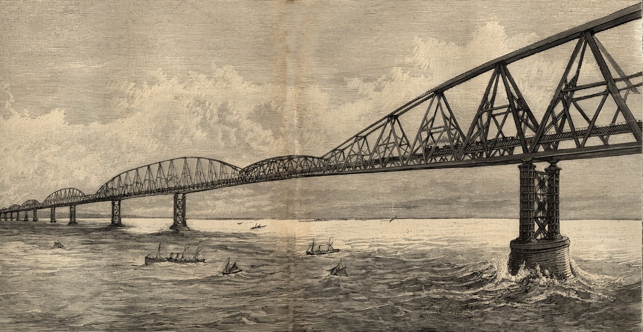International bridge project over the Channel between Calais and Folkestone - 1890 by Anonymous Anonymous