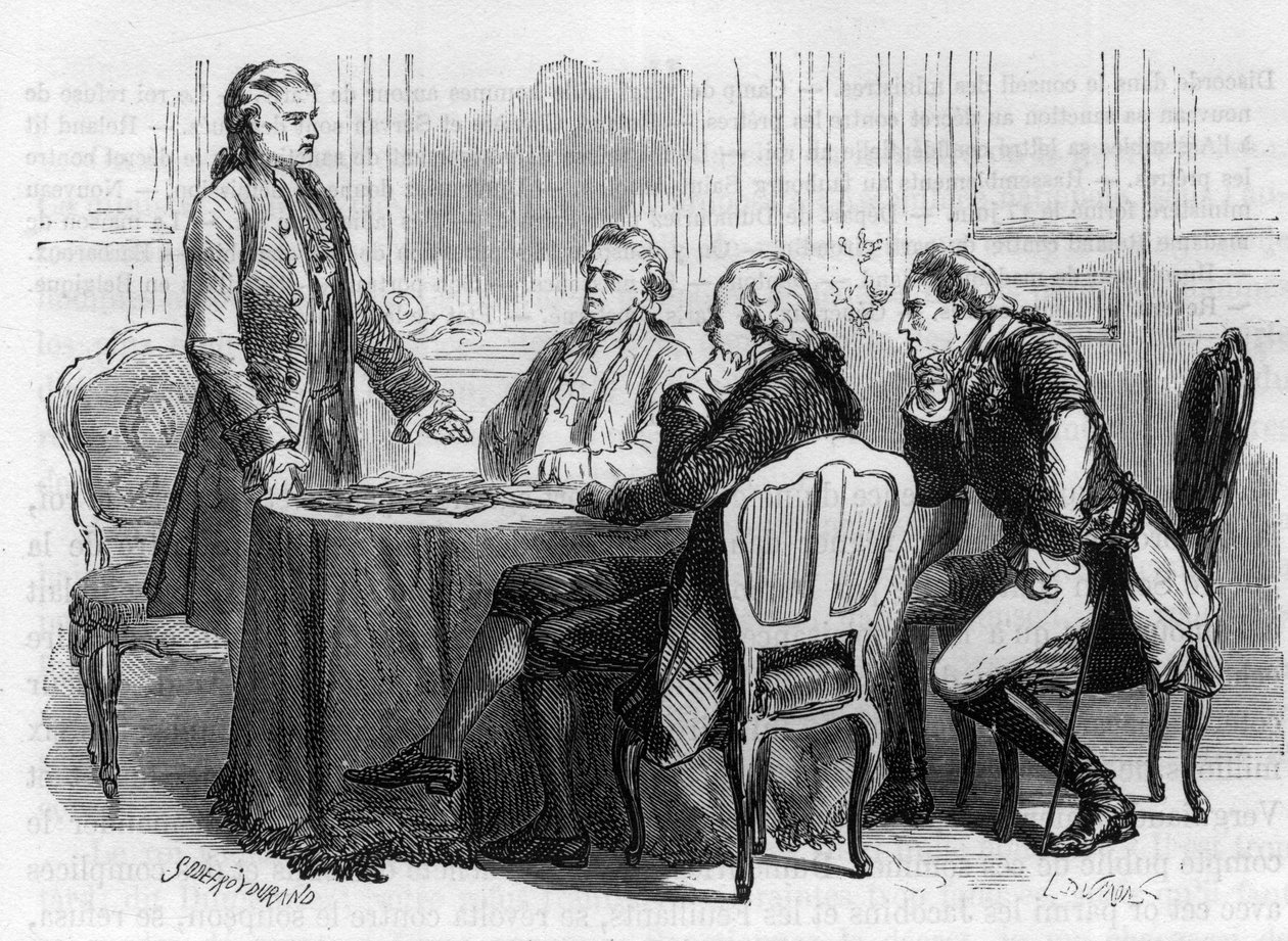 Jacques Mallet du Pan (1749-1800) - Swiss Journalist and Political Propagandist at the Frankfurt Conference - Engraving in 