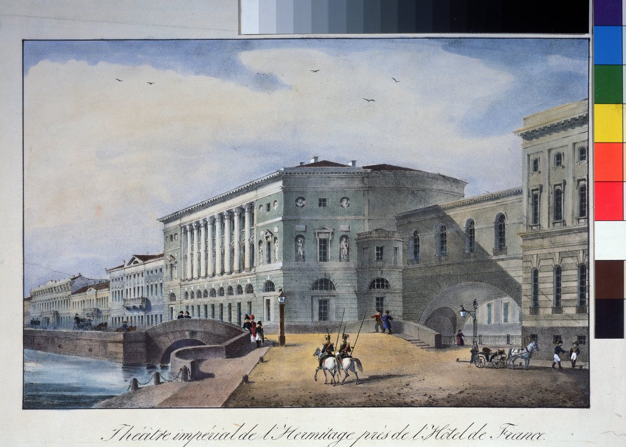 The Hermitage Theater in Saint Petersburg by Anonymous Anonymous