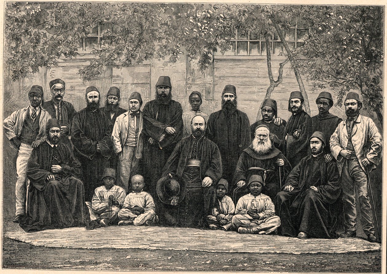 Monsignor Daniel Comboni and the missionaries left with him from Cairo for Khartoum on January 26 by Anonymous Anonymous