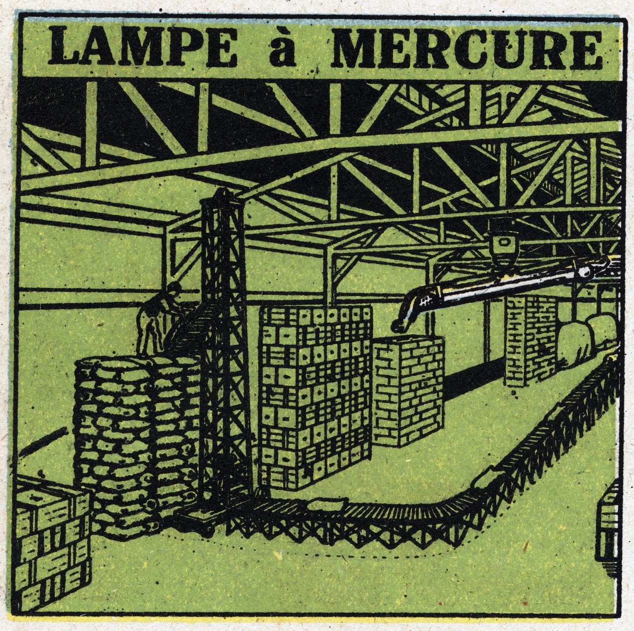 New gas properties: mercury lamp. Anonymous illustration of 1925. Private collection. by Anonymous Anonymous