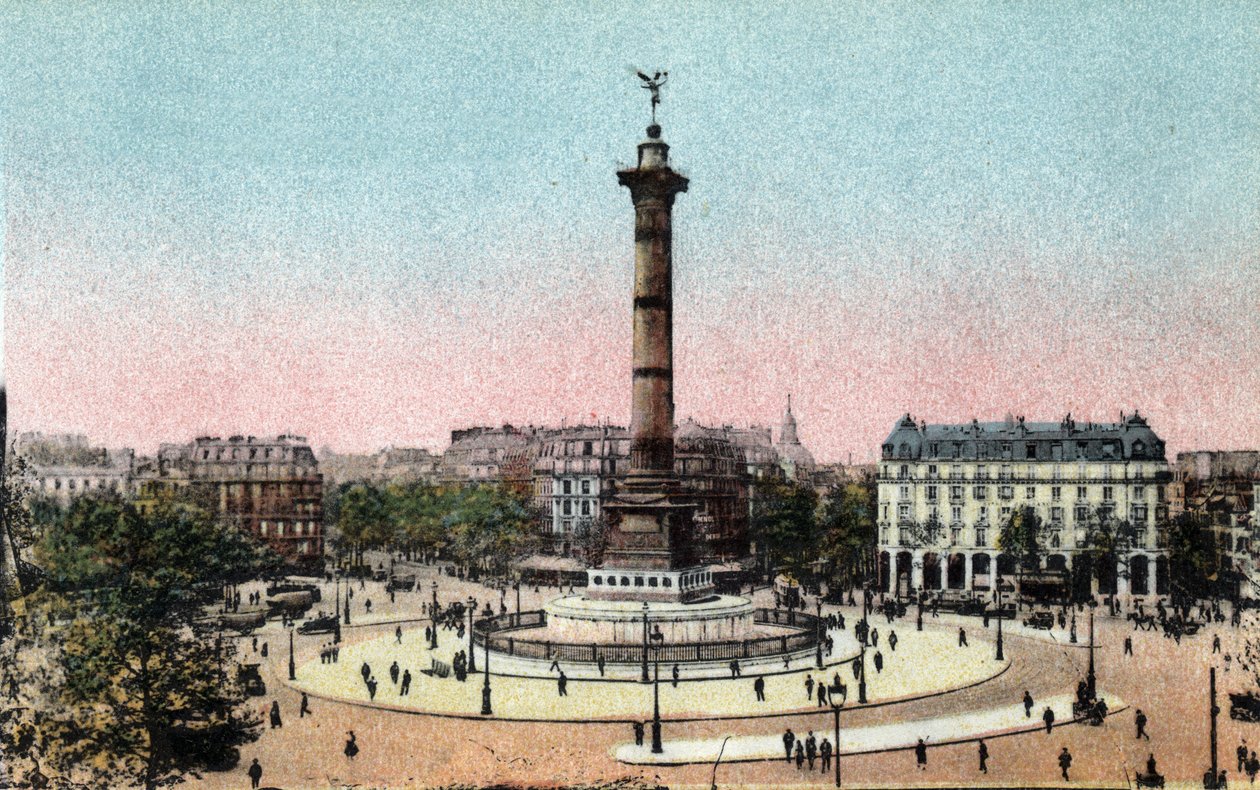 Paris: view of the Column of July on Place de la Bastille by Anonymous Anonymous
