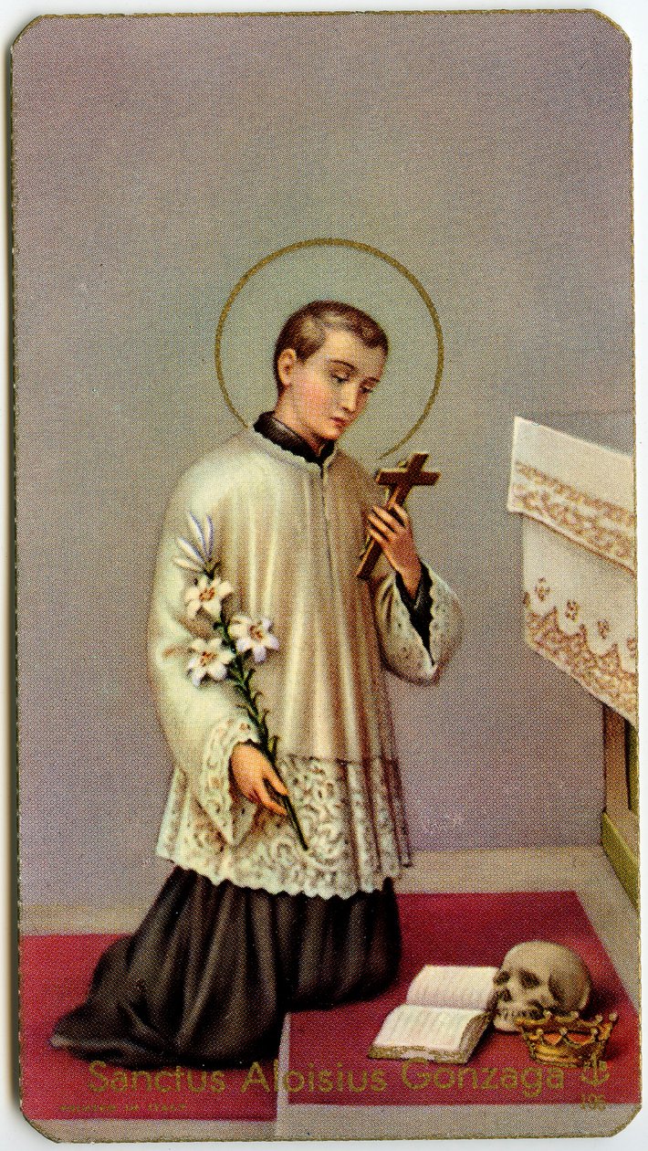 Aloysius Gonzaga Worshipping the Cross by Anonymous Anonymous