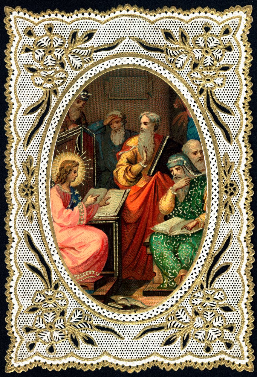 Pious Image: Jesus Child with Doctors by Anonymous Anonymous