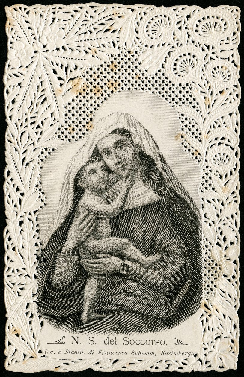 Pious image: Our lady of good help, with Jesus by Anonymous Anonymous