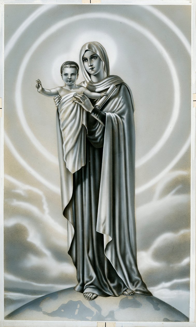 Pious Image: Virgin and Child (engraving) by Anonymous Anonymous