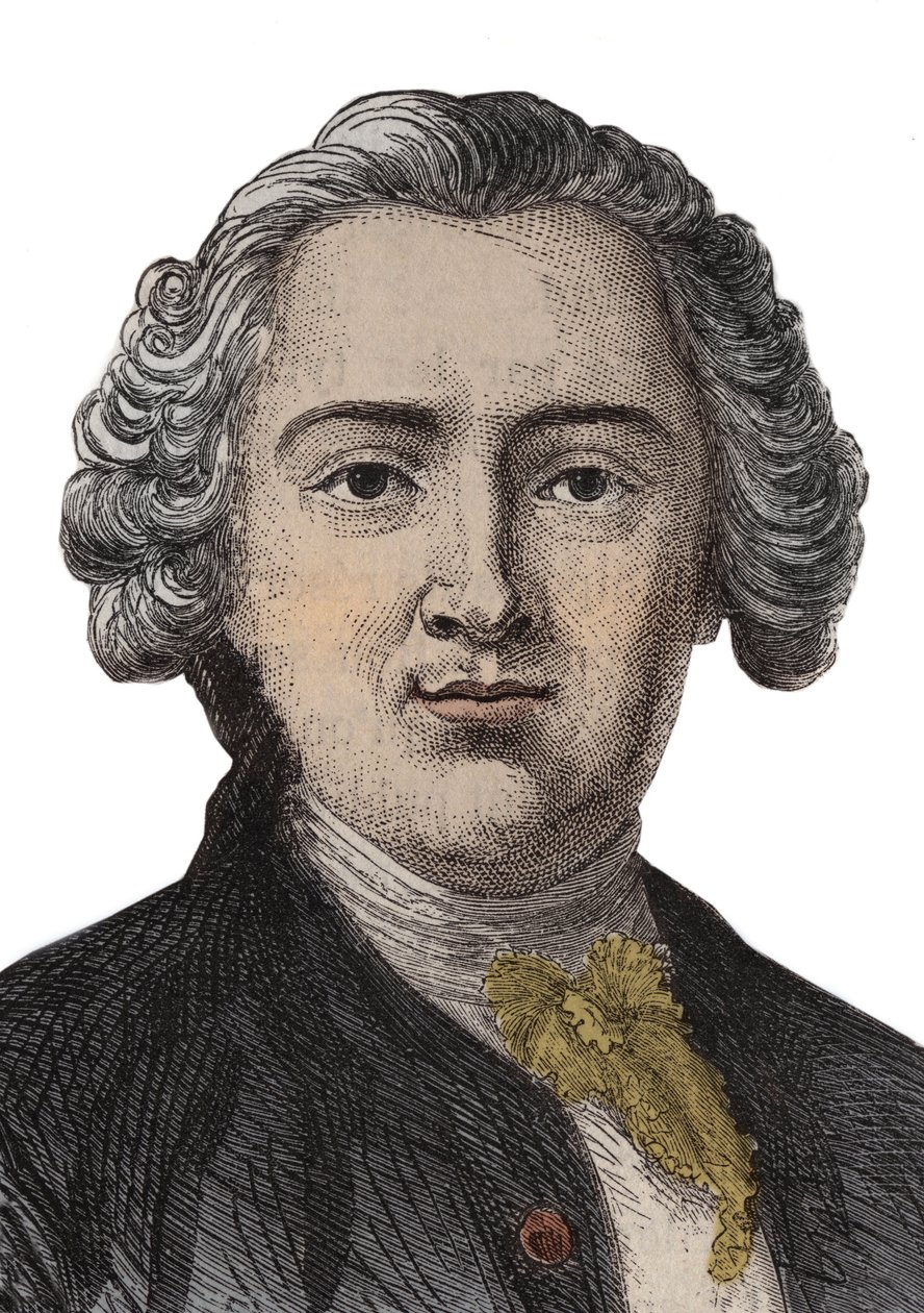 Portrait of Claude Adrien Helvetius (1715-1771), English philosopher (engraving) by Anonymous Anonymous