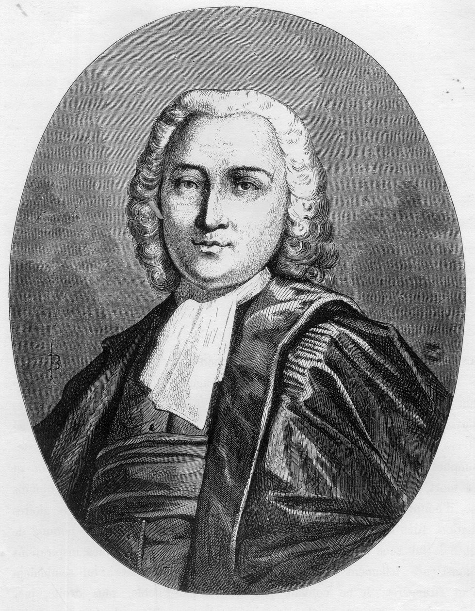 Portrait of Chretien Guillaume de Malesherbes (1721-1794) lawyer of the King under the Convention - Engraving of 1863 in “The Red Book - Histoire De L