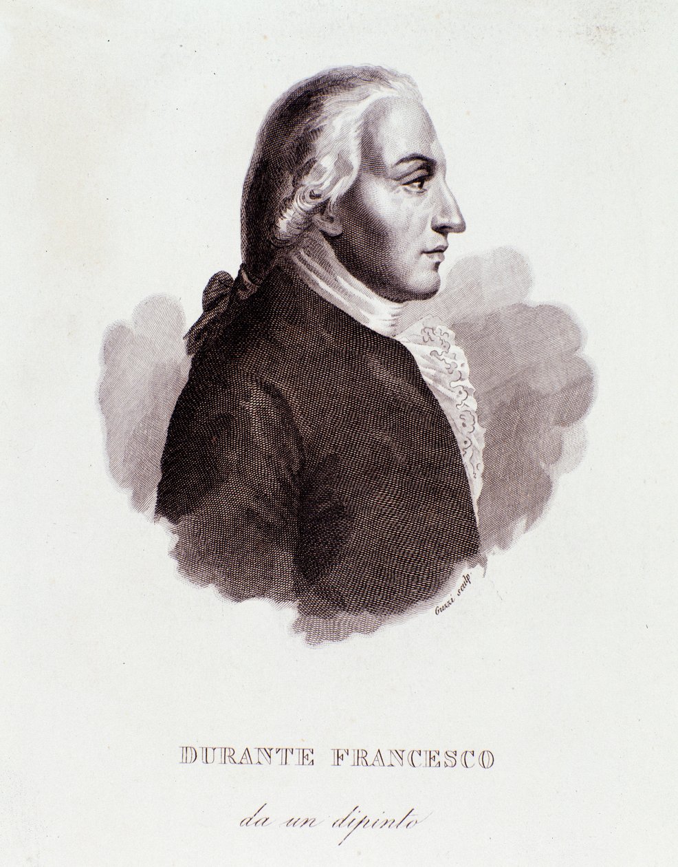 Portrait of Francesco Durante, Italian composer (After painting. 19th century. Milanese private collection) by Anonymous Anonymous