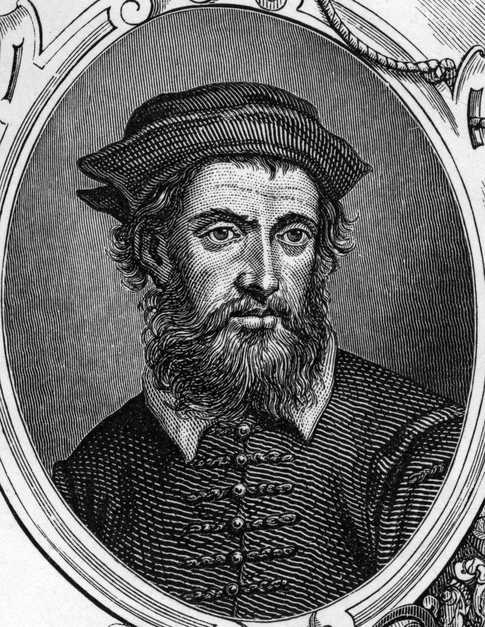Portrait of Gregorio di Tomaso Chiulinovich Lo Schiavone (1436-1504) Italian painter. Engraving of 1859 in 