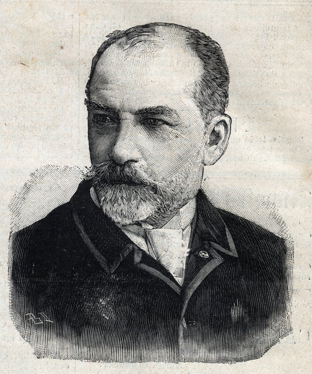 Portrait of Leon Bonnat (1833-1922), French Painter at That Time President of the Societe des Artistes Français. Engraving in Le Petit Parisien by Anonymous Anonymous