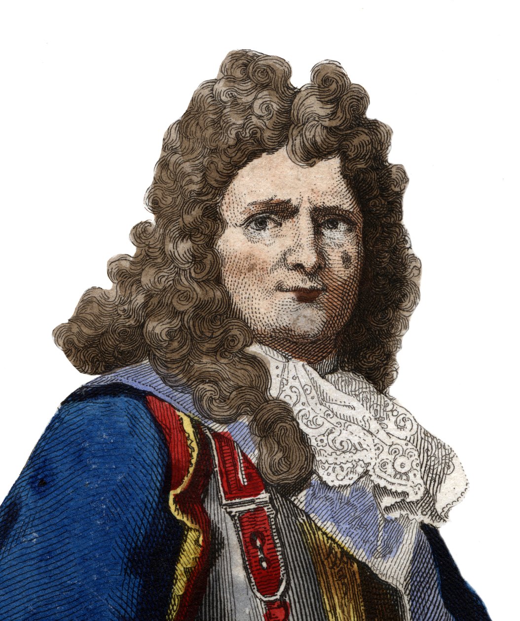 Portrait of Sebastien le Prestre, Lord of Vauban and Later Marquis de Vauban (1633-1707), Marshal of France. Illustration from 