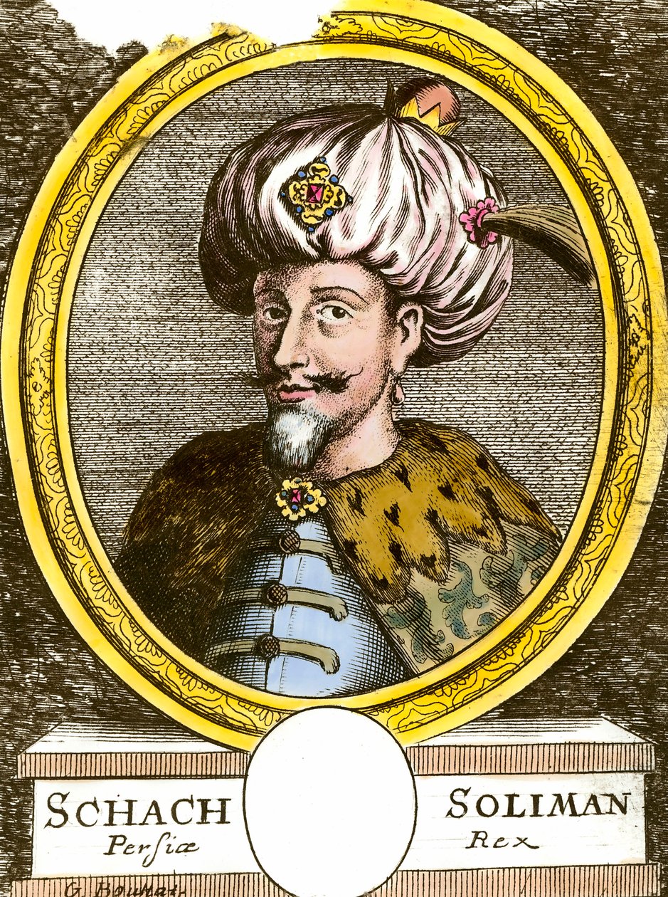 Portrait of Soliman I the Magnificent (1494-1566), Ottoman Sultan. Engraving of the 18th century. Private collection by Anonymous Anonymous