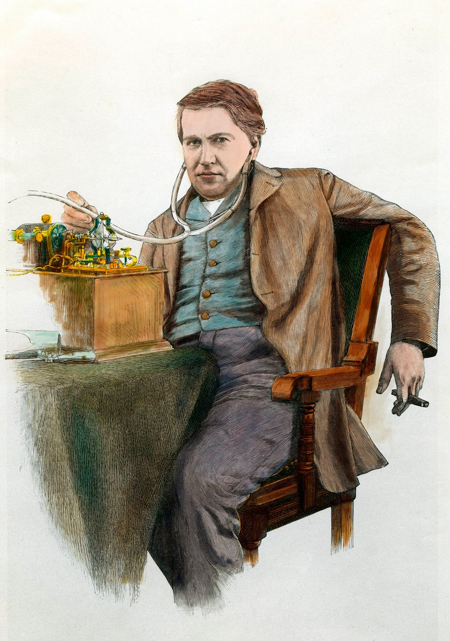 Portrait of Thomas Edison by Anonymous Anonymous