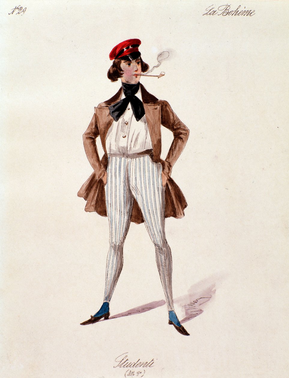 Portrait of a Student, from La Boheme by Puccini by Anonymous Anonymous