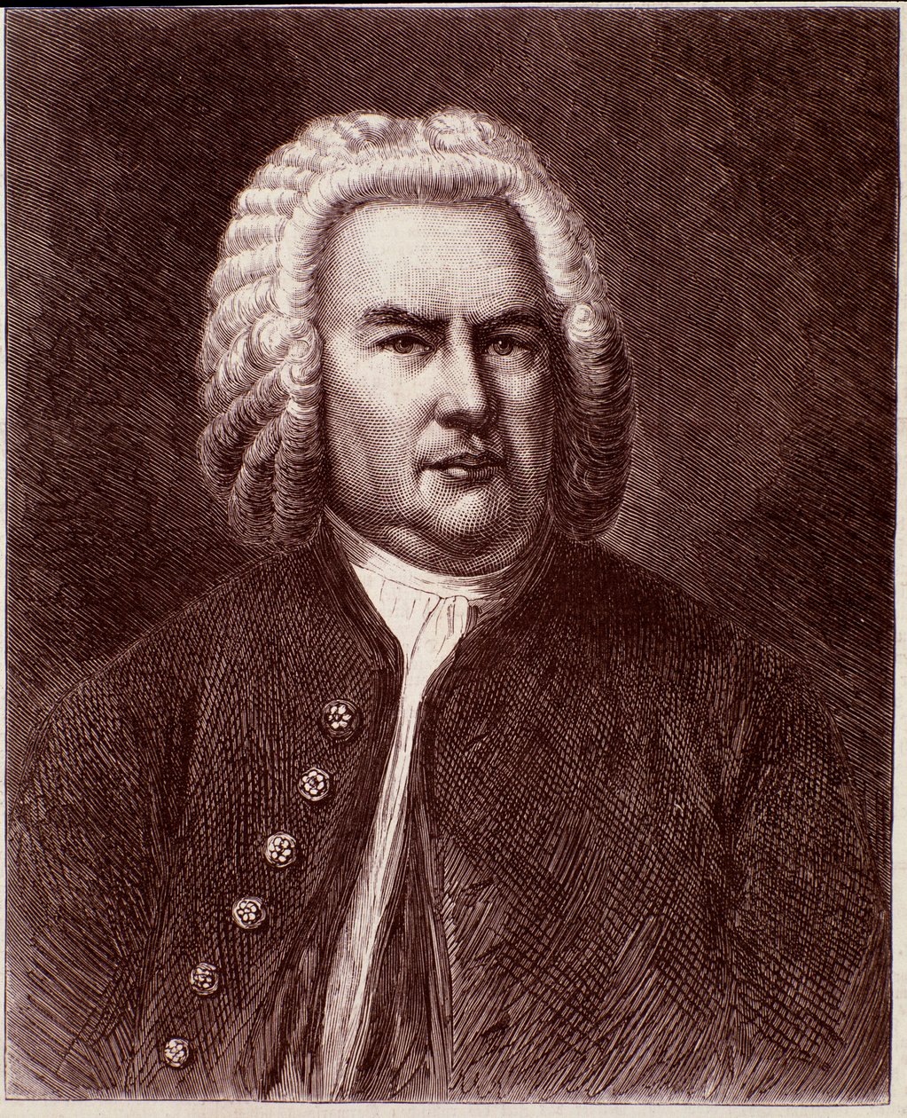 Portrait of German Composer Johann Sebastian Bach (Engraving) by Anonymous Anonymous