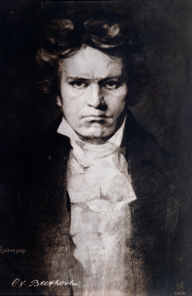 Portrait of Ludwig van Beethoven by Anonymous Anonymous