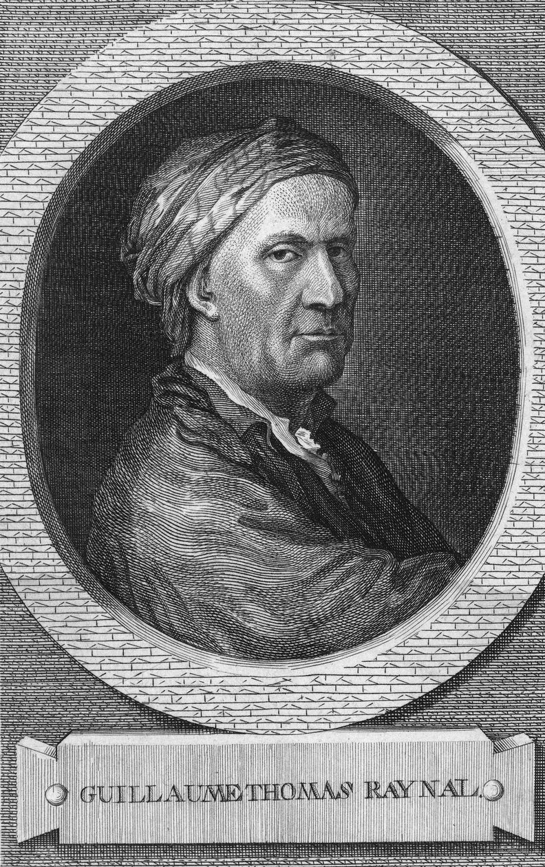 Portrait of the French writer, thinker, and priest Guillaume-Thomas Raynal (1713-1796). Engraving of the 19th century by Anonymous Anonymous