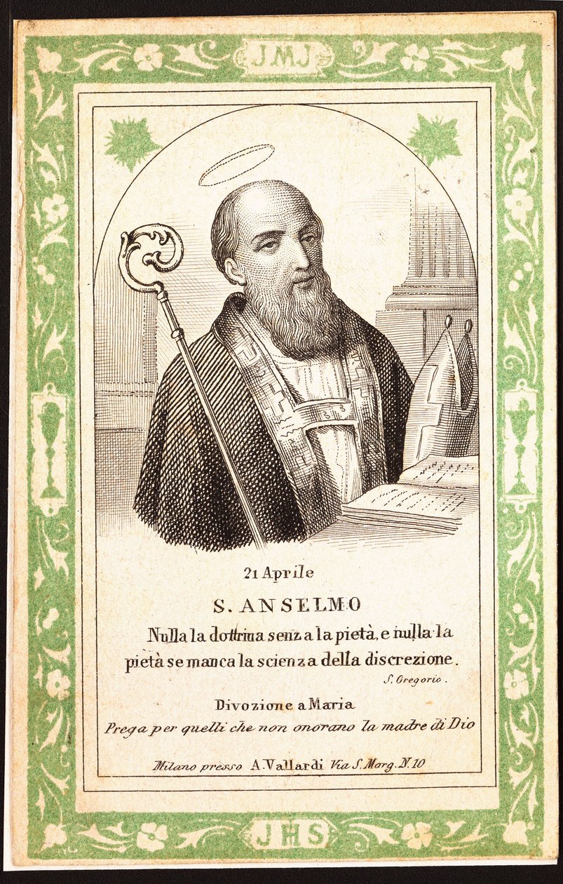 Representation of Saint Anselm by Anonymous Anonymous