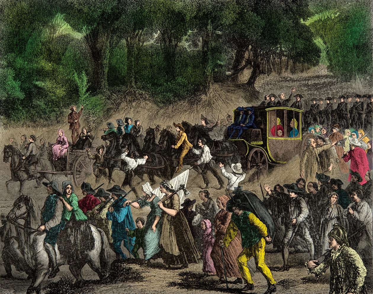 Return of the royal family to Paris after their flight to Varennes in 1791 by Anonymous Anonymous