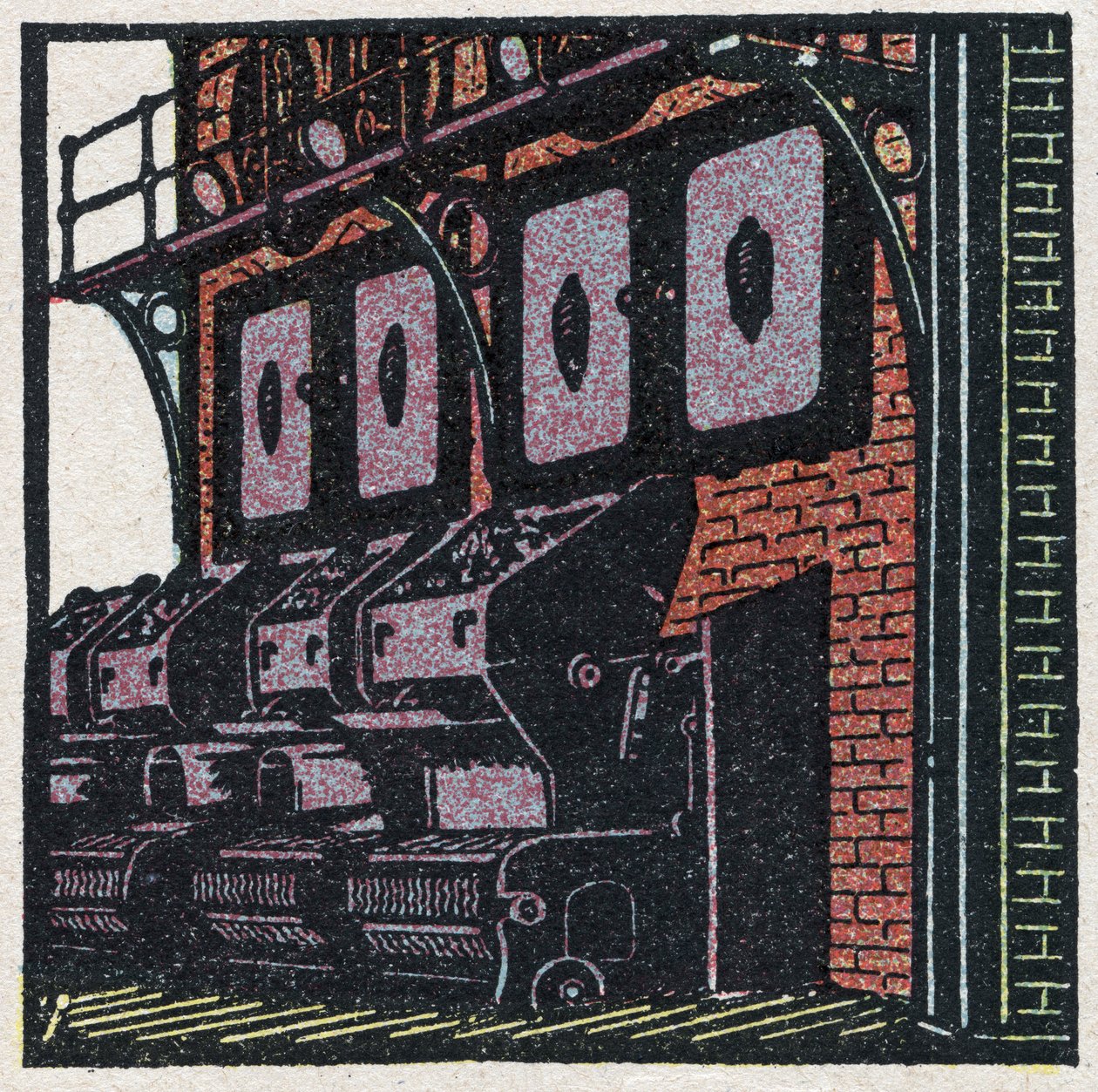 Steam generators: boiler battery. Anonymous illustration from 1925. Private collection. by Anonymous Anonymous