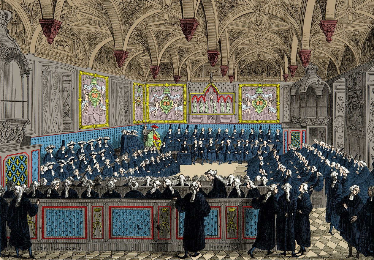 The Assembly of Parliament in 1787 in the presence of King Louis XVI by Anonymous Anonymous