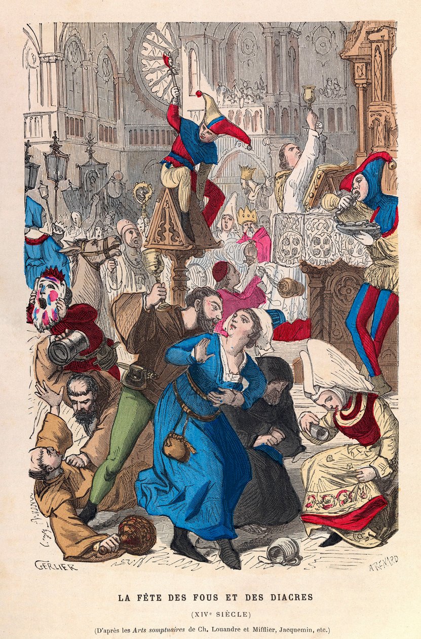 The Feast of Fools and Deacons at Paris 16th Century by Anonymous Anonymous