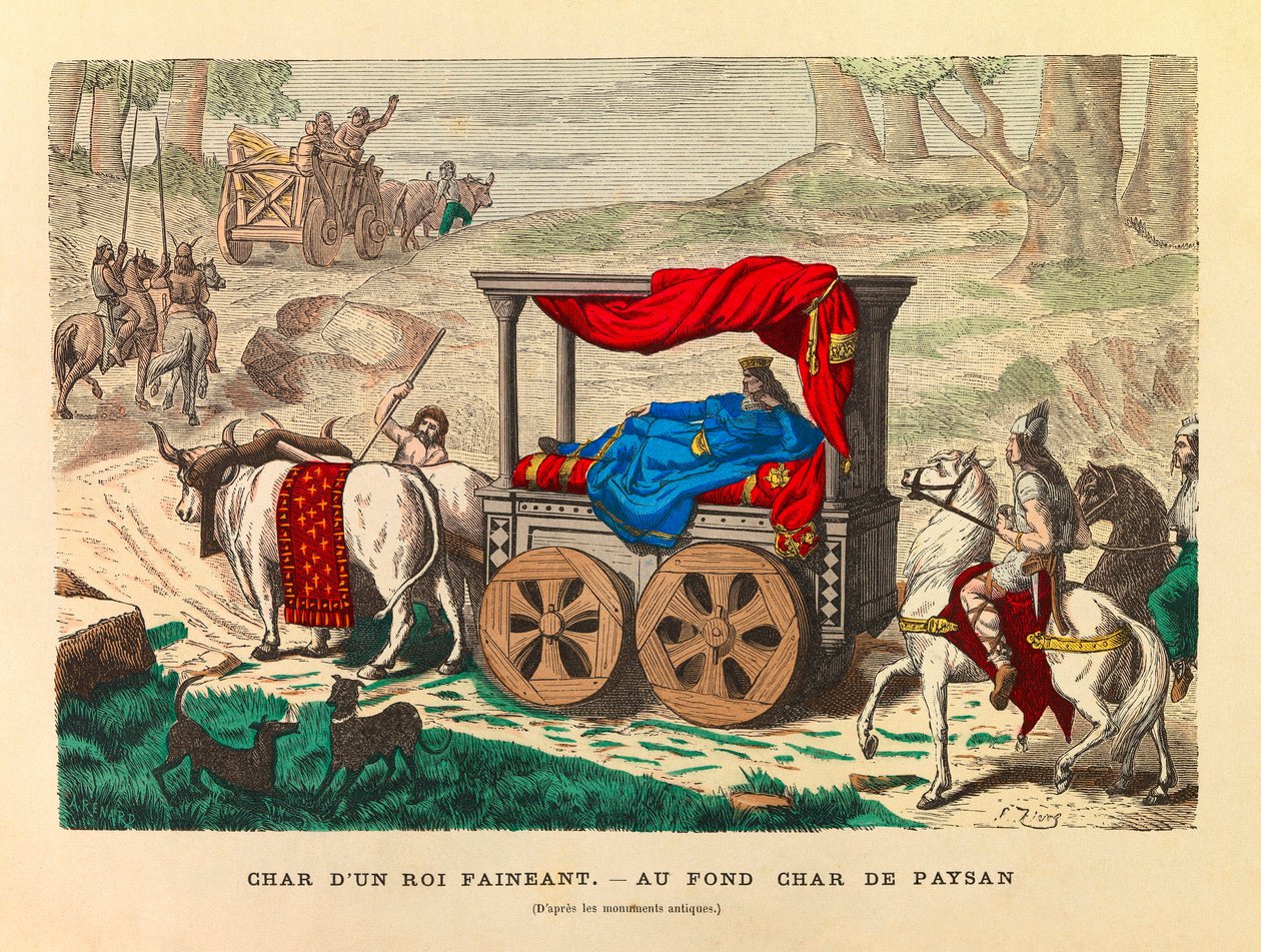The chariot of a lazy king with a peasant tank at the bottom by Anonymous Anonymous