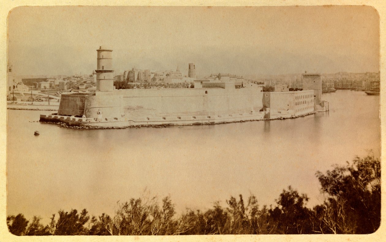 The city of Marseille and its surroundings around 1885-1890: Fort Saint Jean, view taken from the Pharo by Anonymous Anonymous