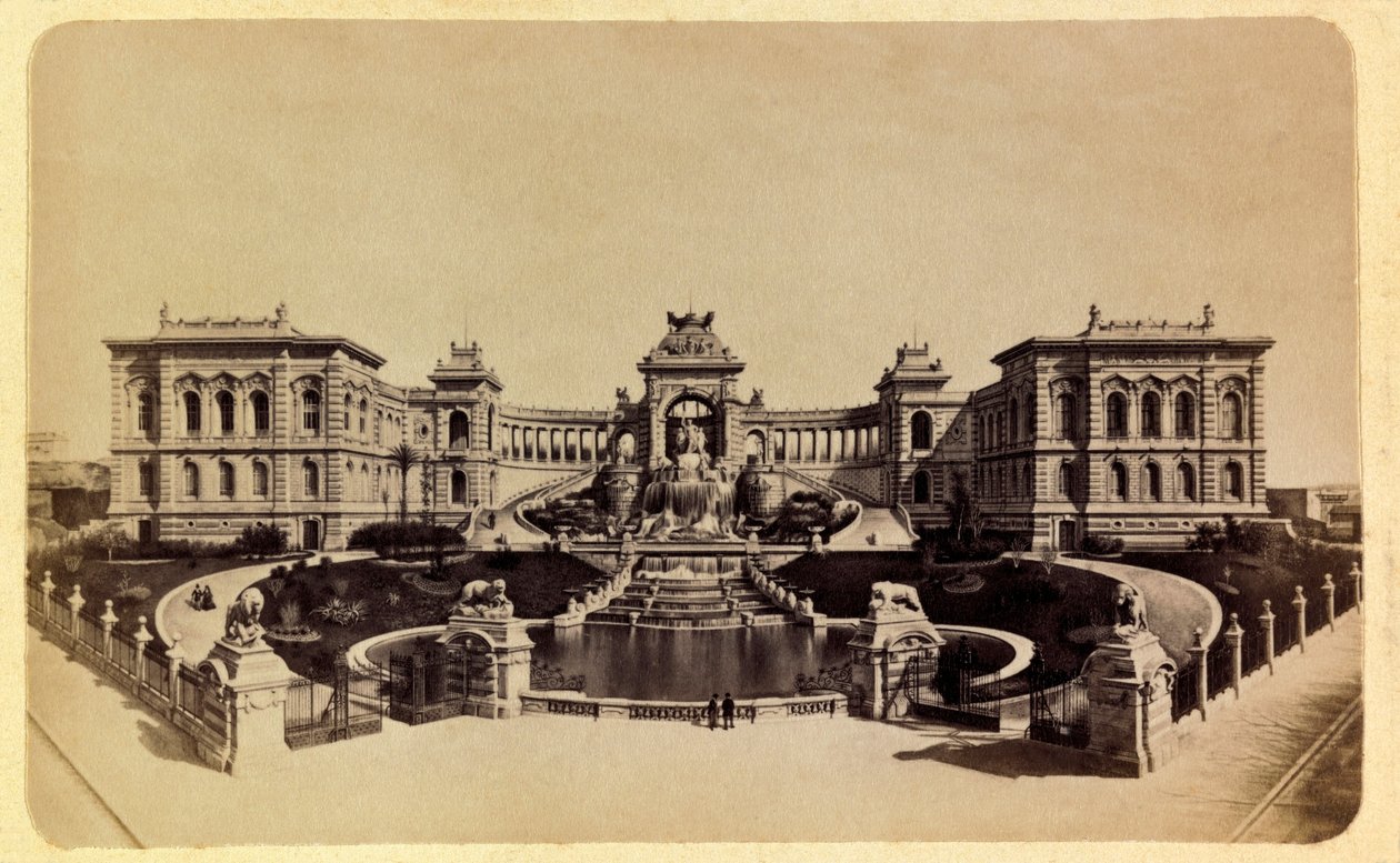 The City of Marseille and Its Surroundings Around 1885-1890: The Lonchamp Palace (Museum of Fine Arts) by Anonymous Anonymous