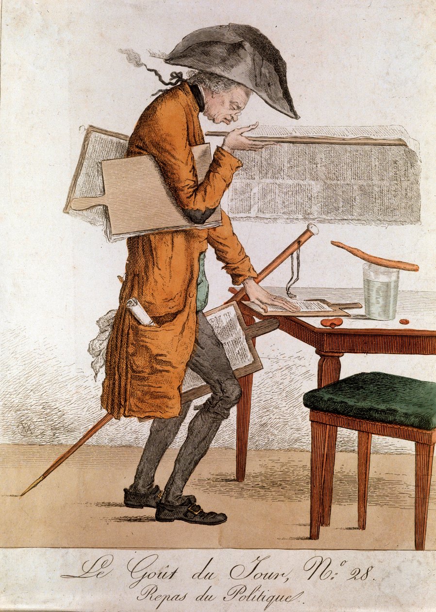 The Taste of the Day: Caricature Policy Lunch on the Job of Journalist by Anonymous Anonymous
