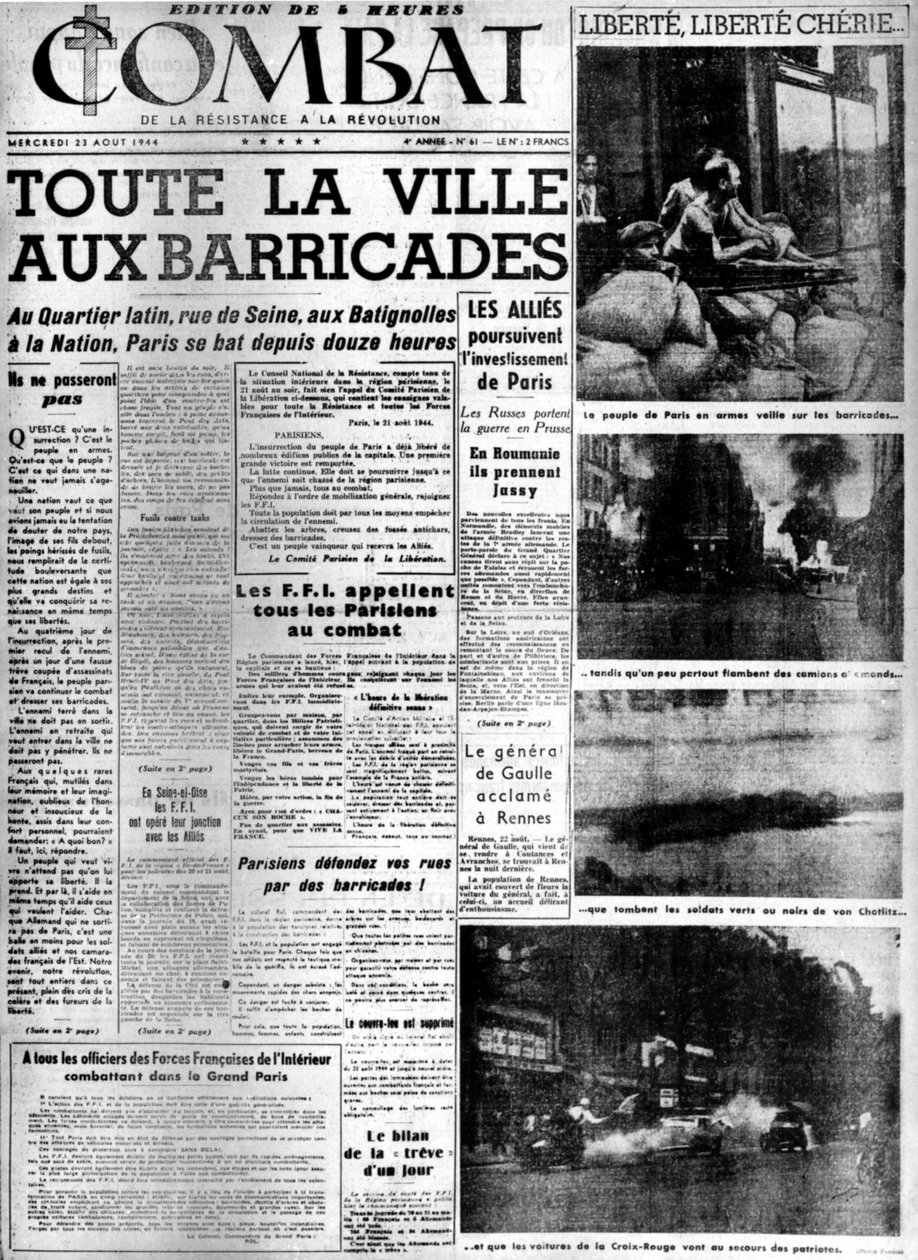 The whole city at the barricades: liberation of Paris - in 
