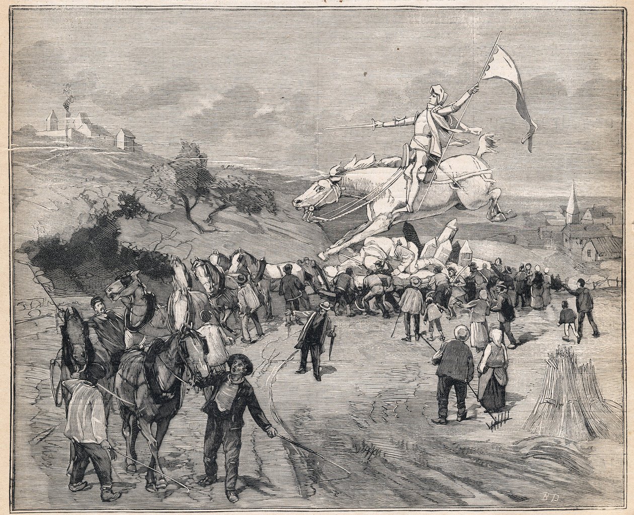 Transport of the statue of Joan of Arc from Paris to Chinon. In Le Petit Parisien on 13/08/1893. by Anonymous Anonymous