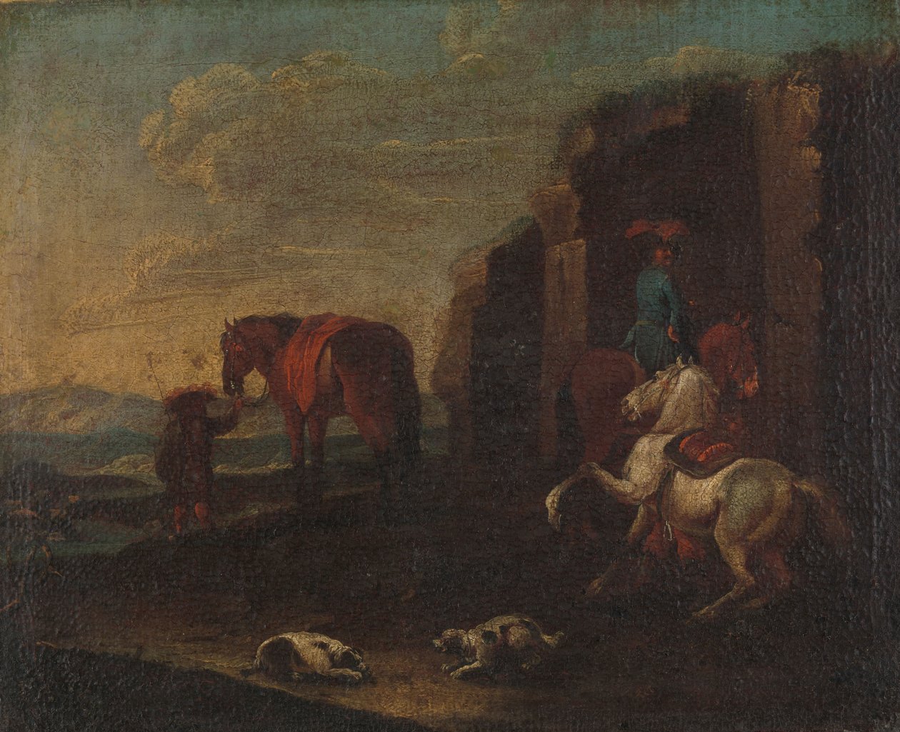 Travellers by a Ruin by Anonymous Anonymous