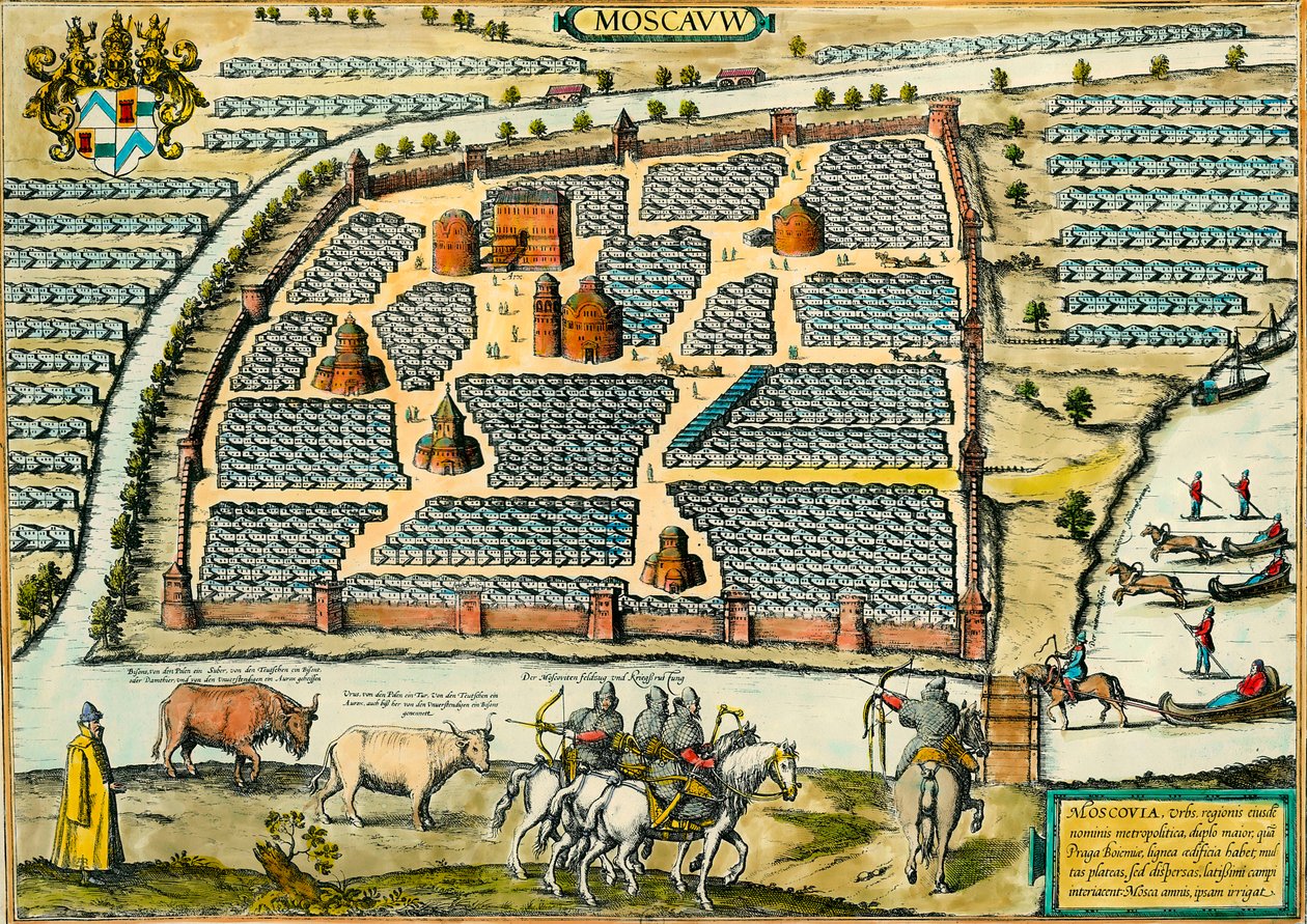 View of Moscow in the Middle Ages. Engraving. Private collection by Anonymous Anonymous