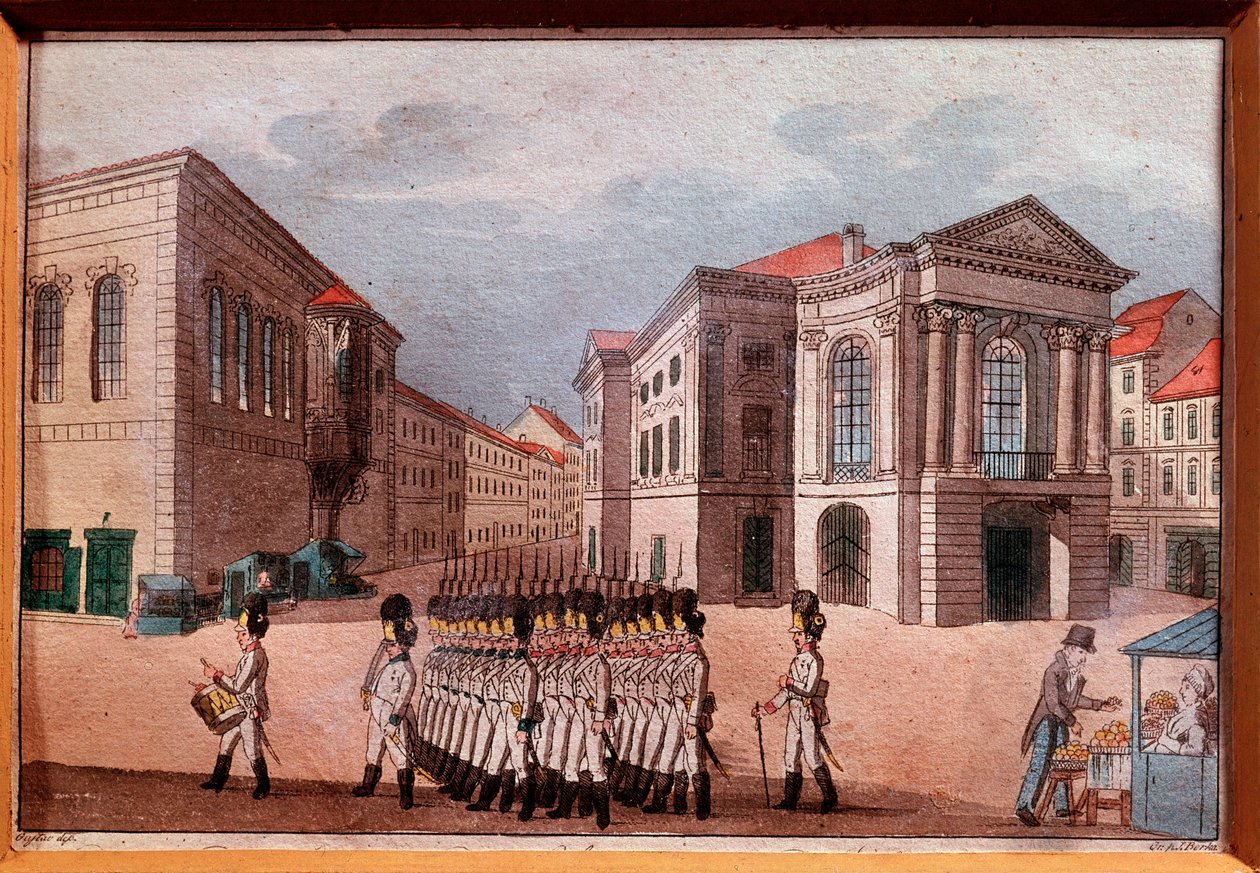 View of the Prague National Theatre During Austrian Occupation by Anonymous Anonymous